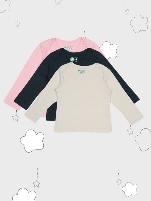 

YK Organic Infant Girls Pack of 3 Sustainable T-shirts, Green