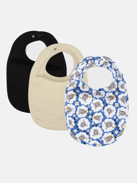 

YK Organic Boys Pack of 3 Organic Cotton Bibs, Cream