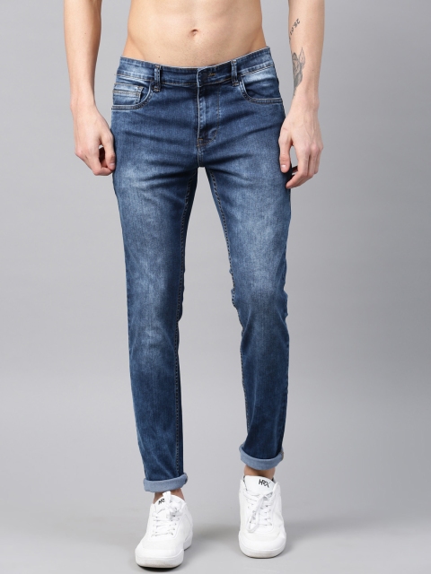 

HRX by Hrithik Roshan Men Blue Skinny Fit Mid-Rise Clean Look Stretchable Jeans