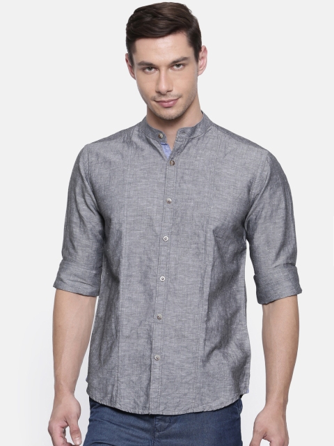 

Park Avenue Men Charcoal Grey Regular Fit Solid Casual Shirt