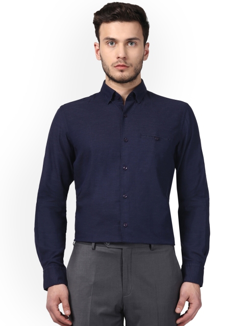 

Raymond Men Navy Blue Regular Fit Solid Formal Shirt