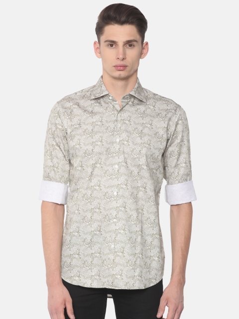 

Raymond Men Green Contemporary Printed Regular Fit Casual Shirt