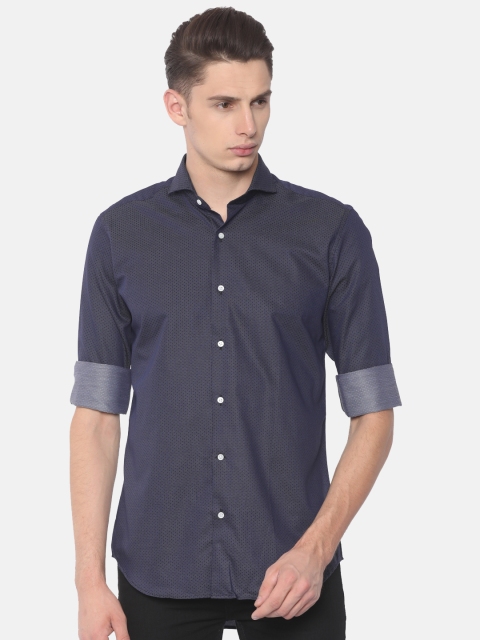 

Raymond Men Blue Printed Contemporary Regular Fit Casual Shirt