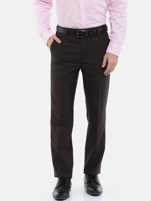 

Raymond Men Brown Slim Fit Solid Formal Trousers