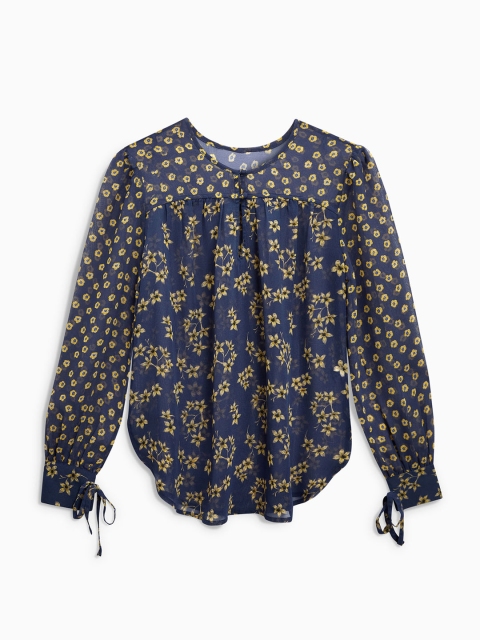 

next Women Blue Printed Top