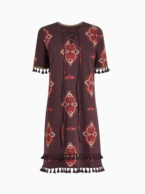 

next Women Maroon Printed A-Line Dress