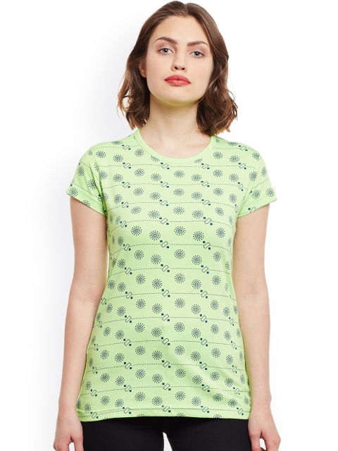 

VIMAL JONNEY Women Green Printed Pure Cotton T-shirt