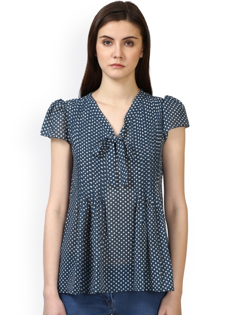 

Park Avenue Women Blue Printed Top