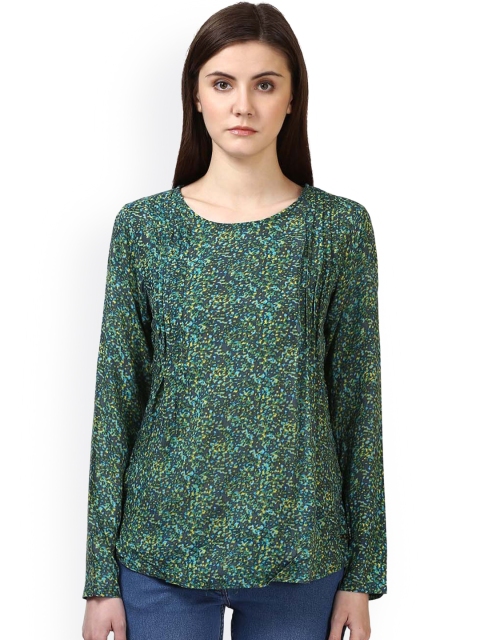 

Park Avenue Women Green Printed Top