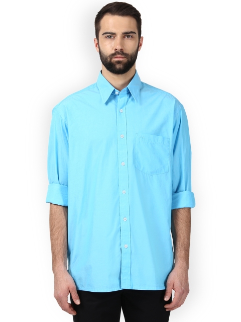 

ColorPlus Men Blue Classic Regular Fit Solid Casual Shirt