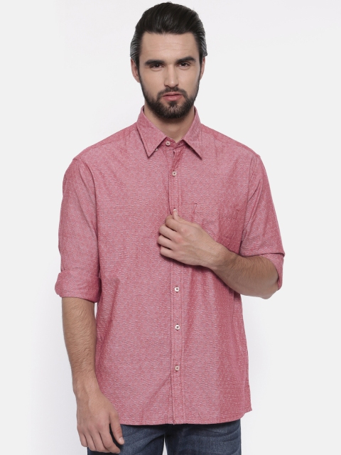 

ColorPlus Men Pink Classic Regular Fit Self Design Casual Shirt
