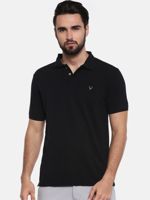 

Solly Jeans Co. Men Black Solid Polo Collar T-shirt