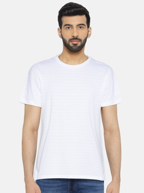 

Allen Solly Men White Striped Round Neck T-shirt