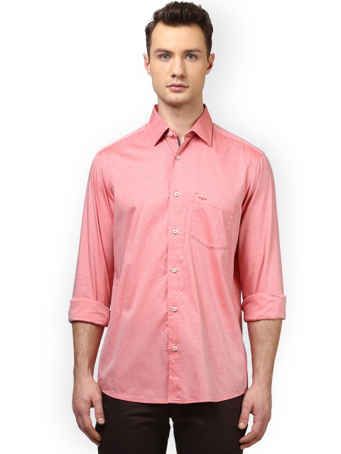 

ColorPlus Men Red Tailored Fit Printed Casual Shirt
