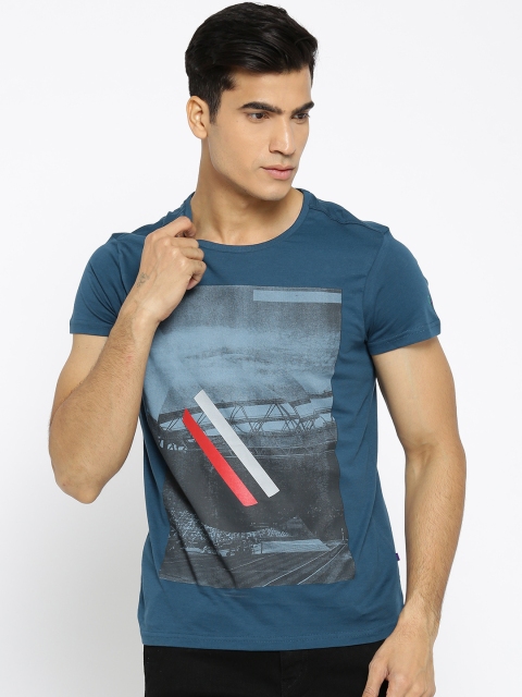 

Solly Sport Men Blue Printed Wimbledon Round Neck T-shirt