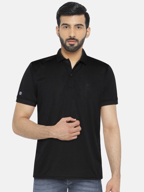 

Solly Sport Men Black Solid Wimbledon Polo Collar T-shirt