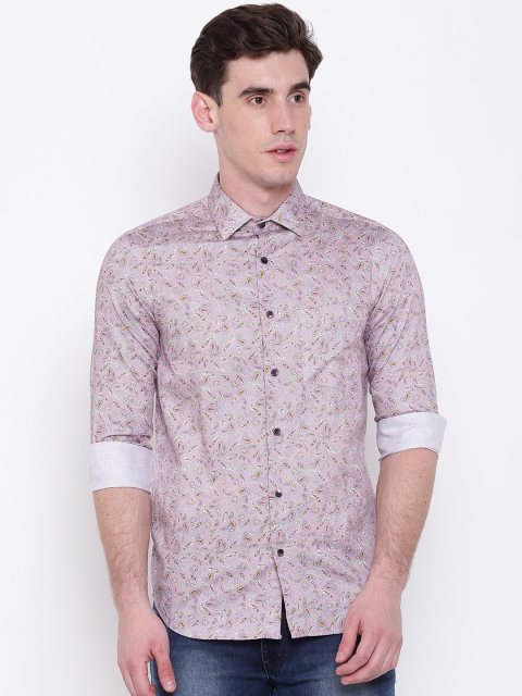 

ColorPlus Men Pink & Off-White Tailored Fit Printed Casual Shirt