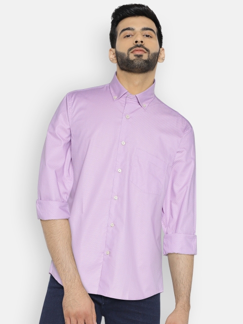 

ColorPlus Men Purple Tailored Fit Checked Formal Shirt