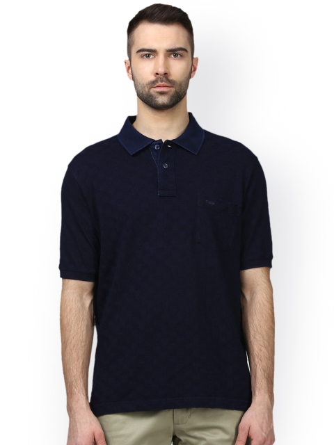 

ColorPlus Men Blue Solid Polo Collar T-shirt