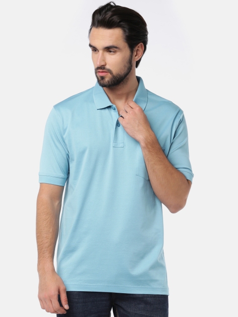 

ColorPlus Men Blue Solid Polo Collar T-shirt