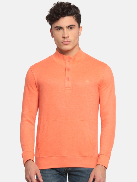 

ColorPlus Men Orange Solid Sweatshirt