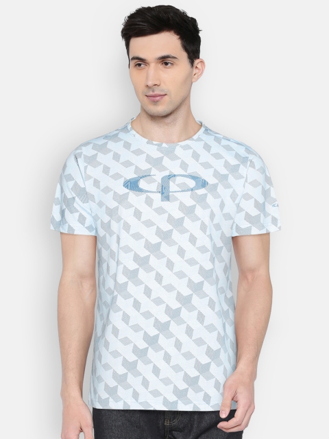 

ColorPlus Men Blue Printed Round Neck T-shirt