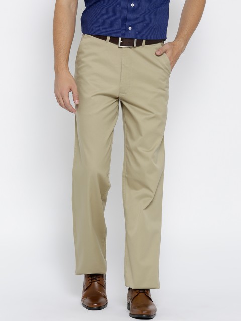 

ColorPlus Men Khaki Classic Fit Solid Chinos