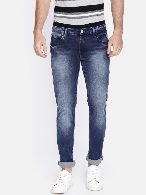 

ColorPlus Men Blue Tapered Fit Mid-Rise Clean Look Stretchable Jeans