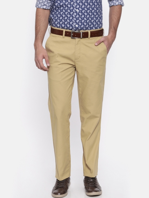 

ColorPlus Men Khaki Slim Fit Solid Regular Trousers