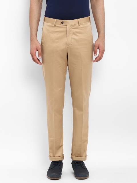 

ColorPlus Men Khaki Regular Fit Solid Regular Trousers