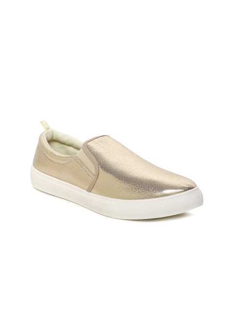 

Lavie Women Gold-Toned Sneakers