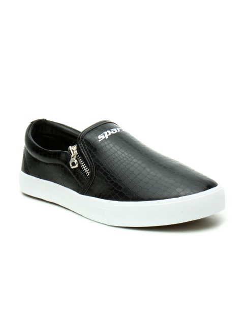 

Sparx Women Black Printed Slip-On Sneakers