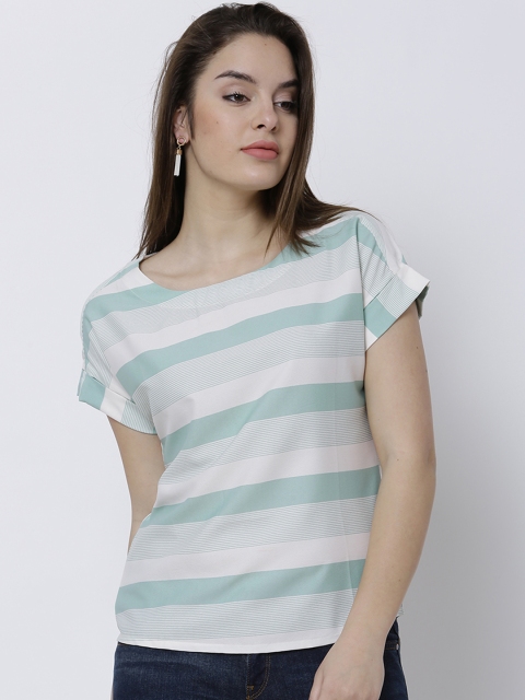 

Tokyo Talkies Women White Striped Top