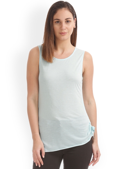 

ELLE Women Blue Solid Tank Top