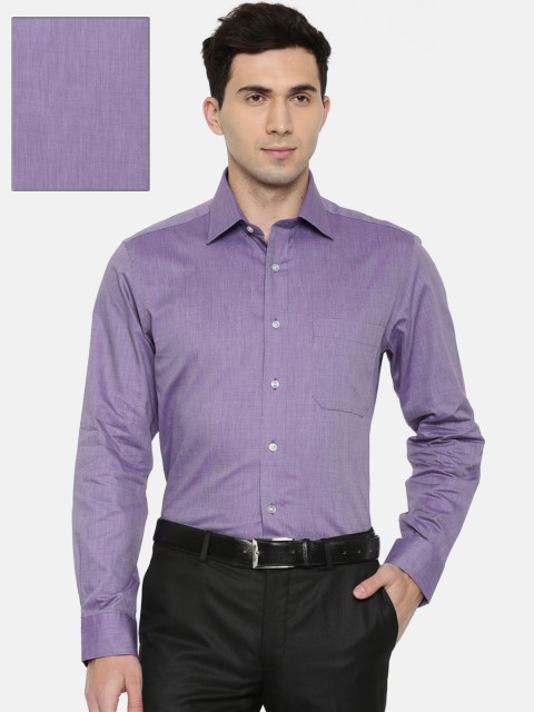

Arrow Men Purple Classic Regular Fit Self-Design Formal Shirt