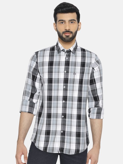 

Arrow Sport Men Black & Grey Slim Fit Checked Casual Shirt