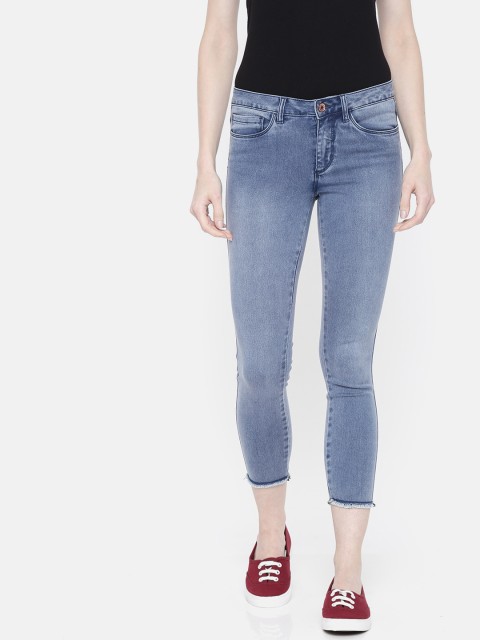 

ONLY Women Blue Skinny Fit Low-Rise Clean Look Stretchable Jeans