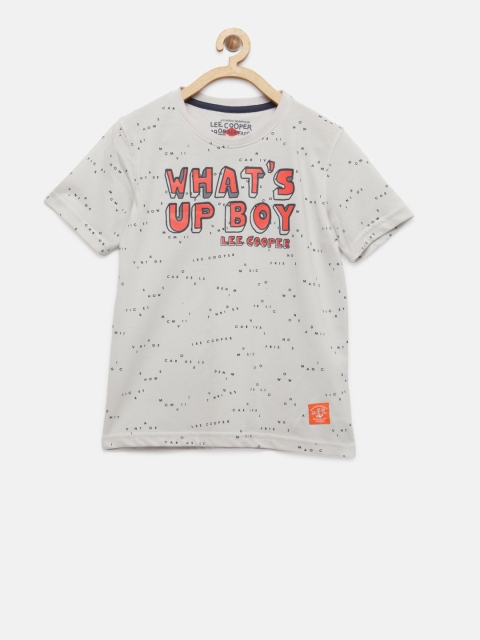 

Lee Cooper Boys Grey Printed Round Neck T-shirt