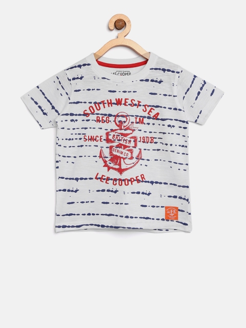 

Lee Cooper Boys White Printed Round Neck T-shirt