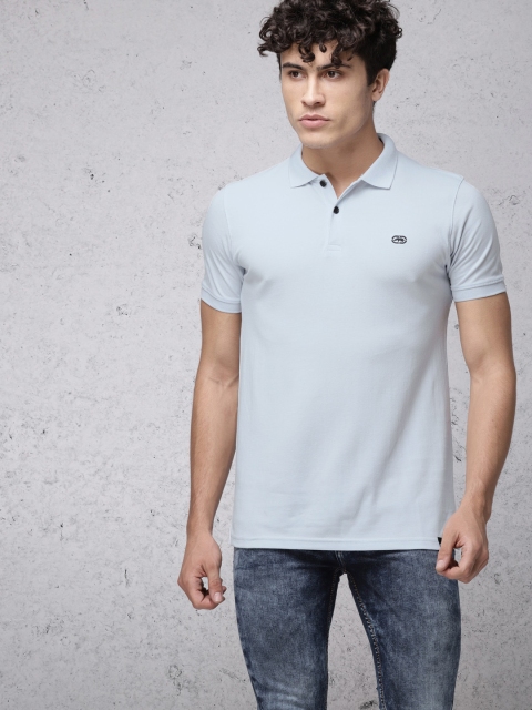 

Ecko Unltd Men Blue Solid Polo Collar T-shirt