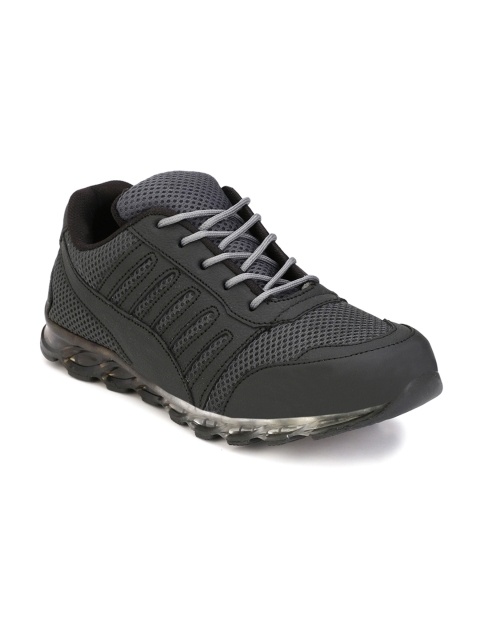 

Eego Italy Men Black Leather Mid-Top Trekking Shoes