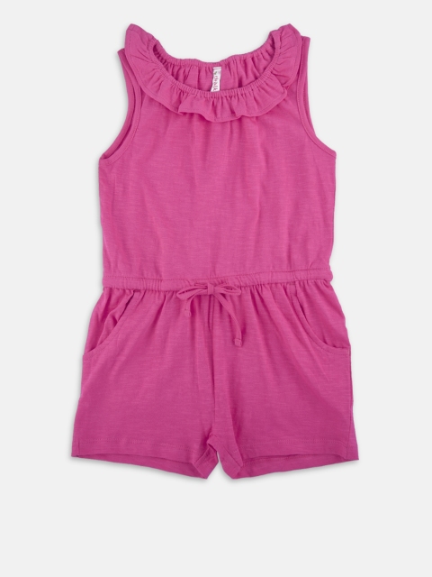 

CHALK by Pantaloons Pink Solid Playsuit