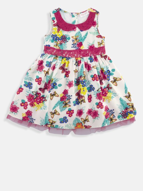 

Chirpie Pie by Pantaloons Girls White Printed Fit & Flare Dress