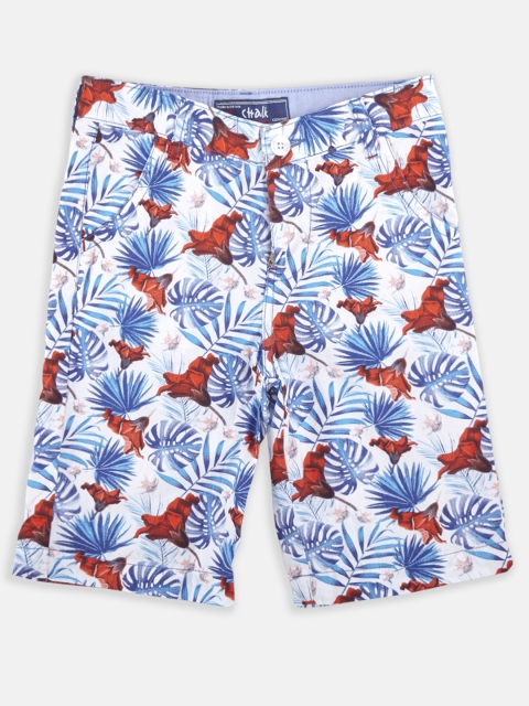 

CHALK by Pantaloons Boys White Printed Regular Fit Regular Shorts