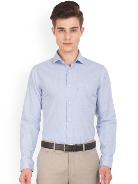 

U.S. Polo Assn. Men Blue Regular Fit Checked Casual Shirt