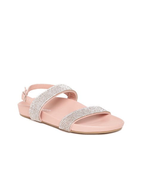 

Steve Madden Women Pink Embellished Open Toe Flats