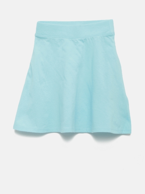 

The Childrens Place Girls Blue Solid Pure Cotton Skirt