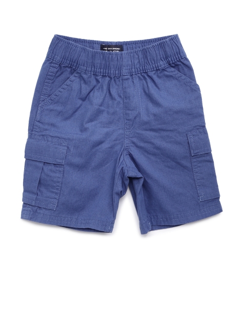 

The Childrens Place Boys Blue Solid Regular Fit Cargo Shorts