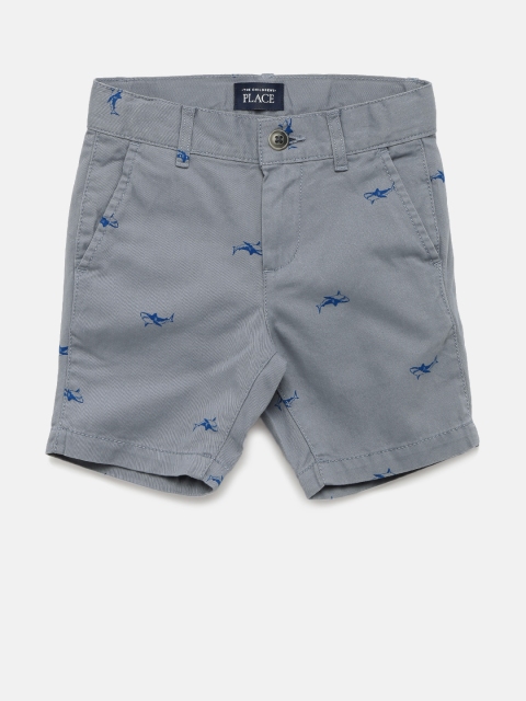 

The Childrens Place Boys Grey Printed Regular Fit Regular Shorts