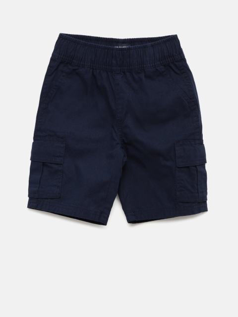 

The Childrens Place Boys Blue Solid Regular Fit Cargo Shorts